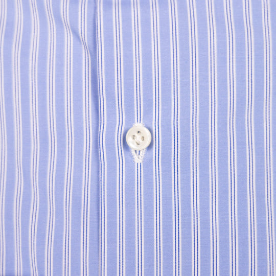Blue White Multi Stripe Cutaway Shirt
