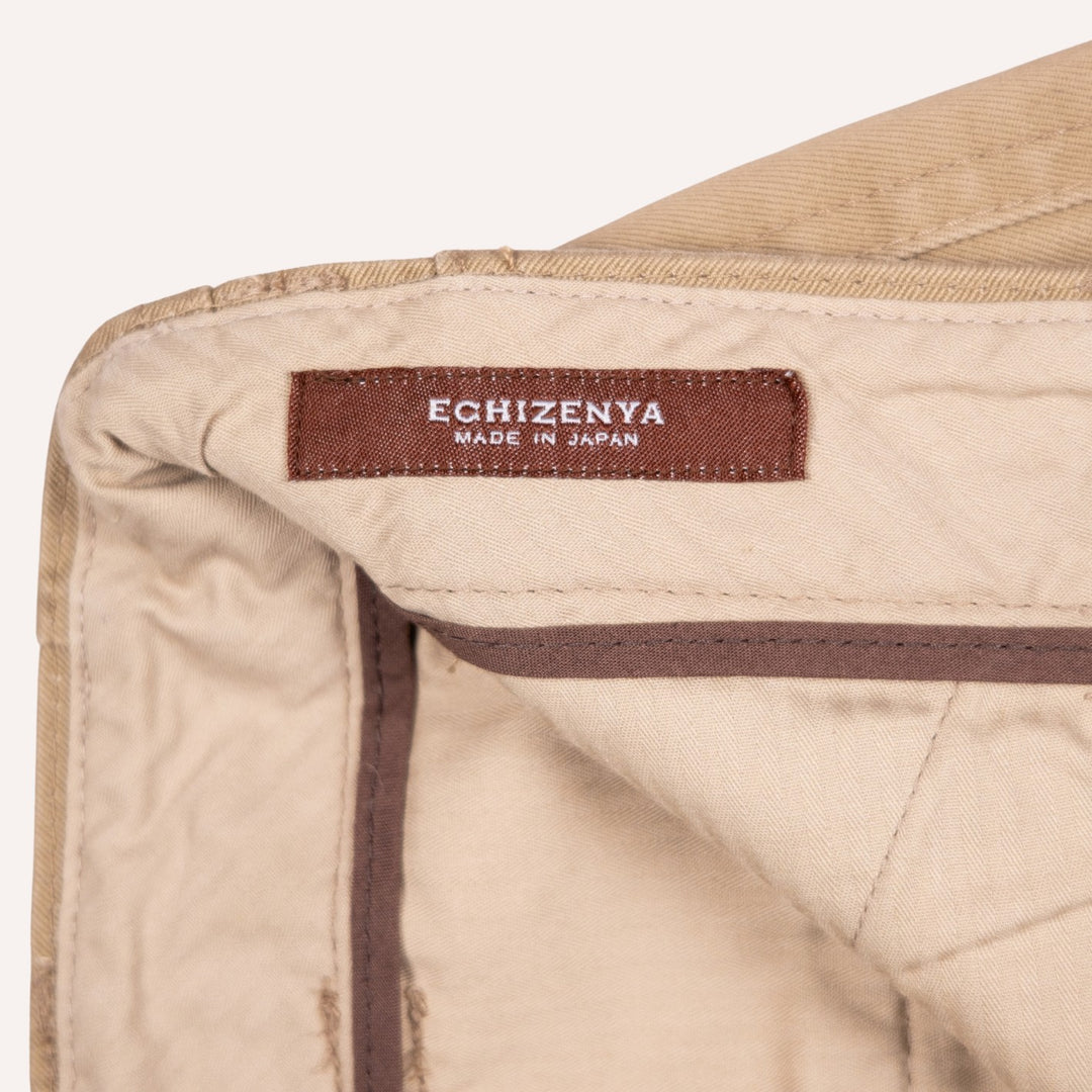 Washed Khaki Cotton Chinos - Straight Fit