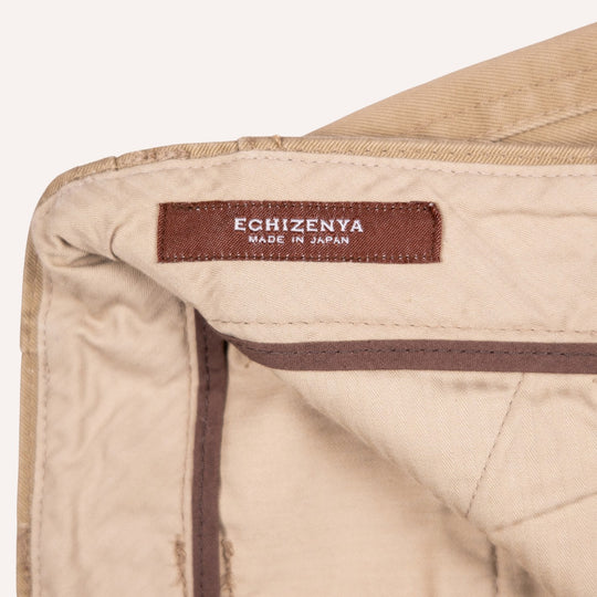 Washed Khaki Cotton Chinos - Straight Fit