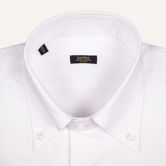 White Slim Fit Oxford Button Down Shirt