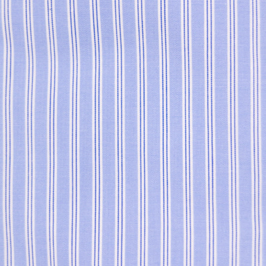 Blue White Multi Stripe Cutaway Shirt