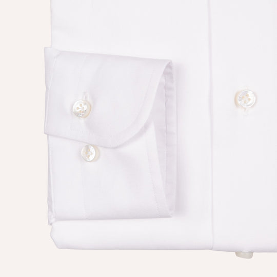 White Slim Fit Oxford Button Down Shirt