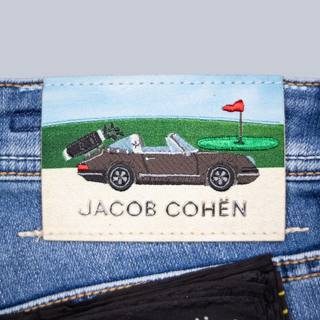 Mid Blue Wash Denim Slim Fit Jeans