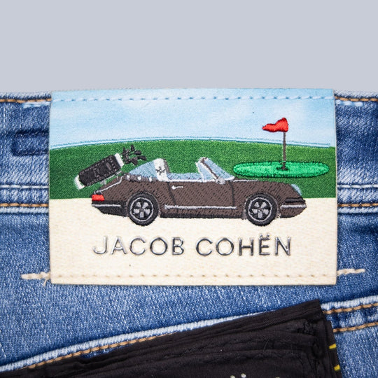 Mid Blue Wash Denim Slim Fit Jeans