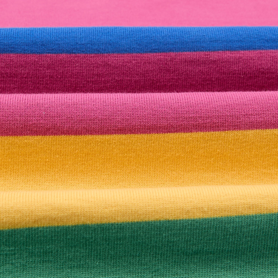 Pink Blue & Mint Pastel Stripe Rugby