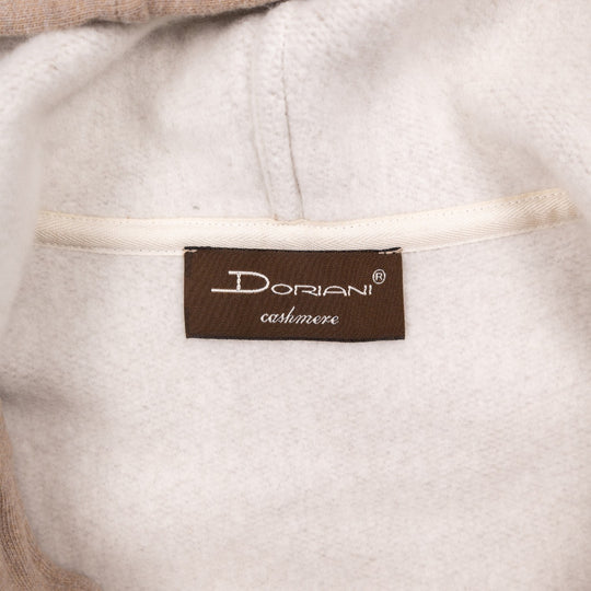 Taupe Cotton Cashmere Zip Hoodie