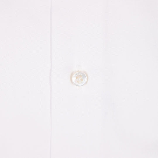 White Slim Fit Oxford Button Down Shirt