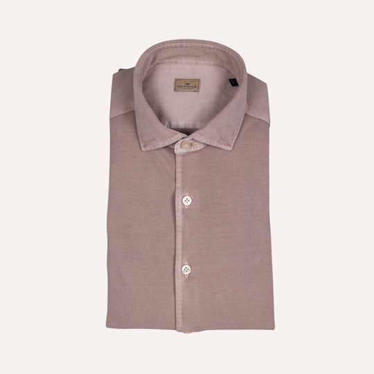 Cappuccino Taupe Cotton Pique Shirt