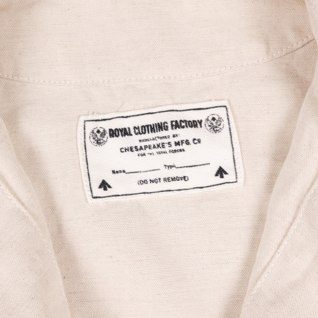 Ecru Cotton Linen Overshirt