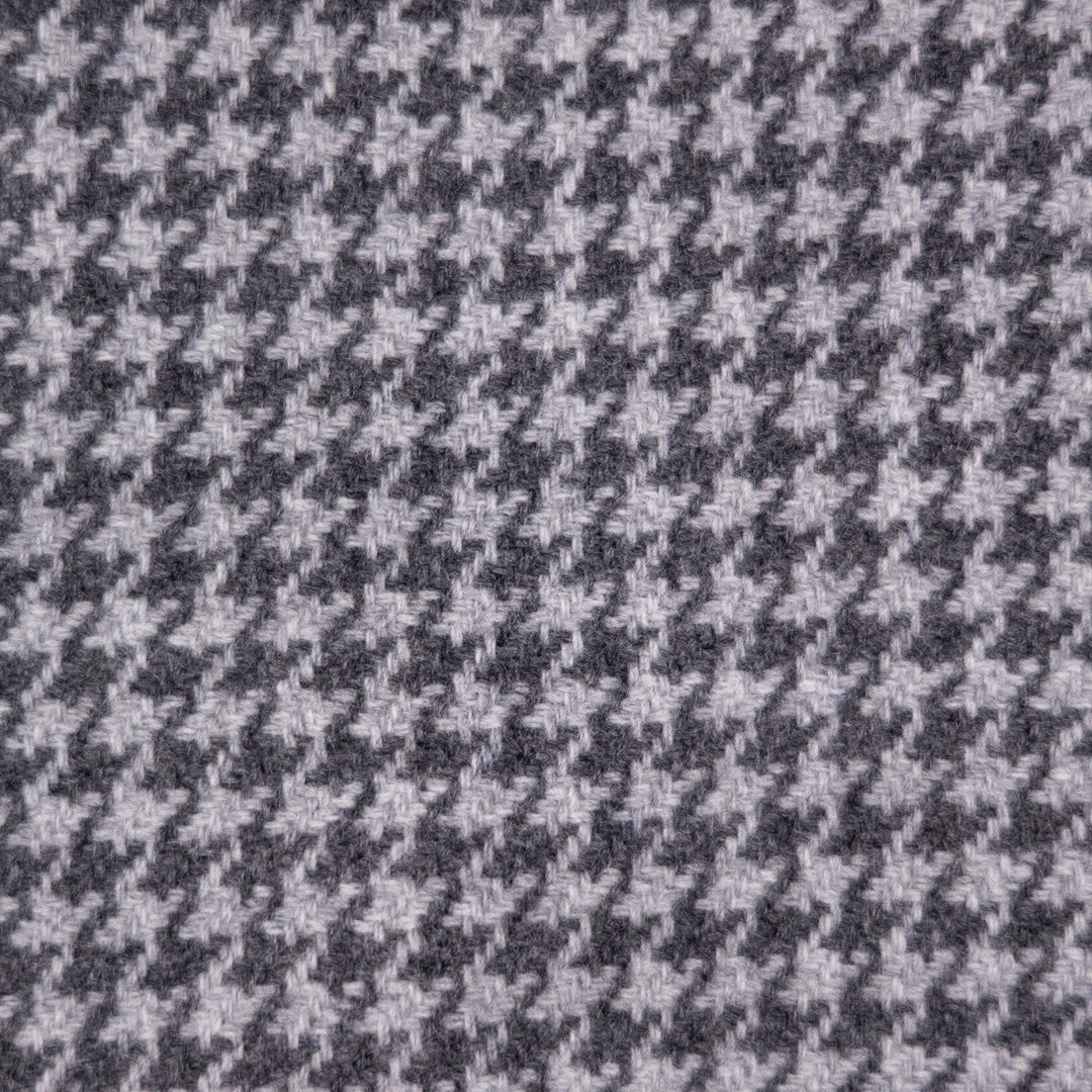 Grey Houndstooth Wool Blazer