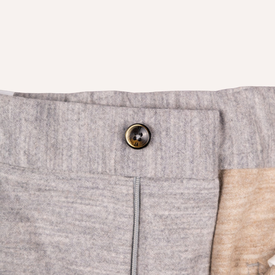 Light Grey Melange Wool Travel Trouser