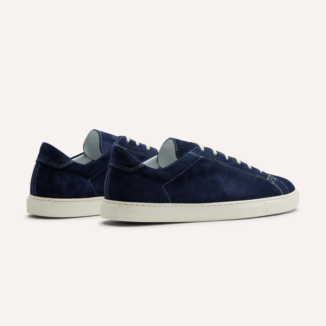Navy Suede Racquet Sneakers