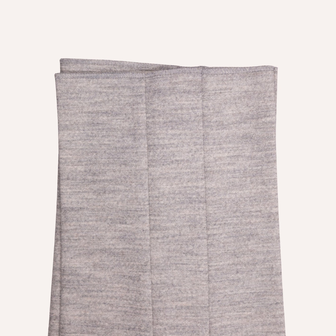 Light Grey Melange Wool Travel Trouser
