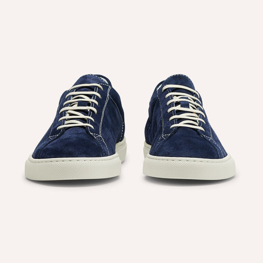 Navy Suede Racquet Sneakers