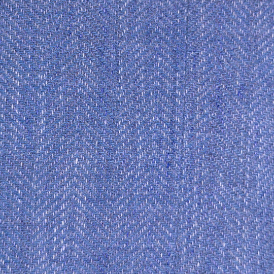 Mid Blue Linen Wool Herringbone Aida Blazer