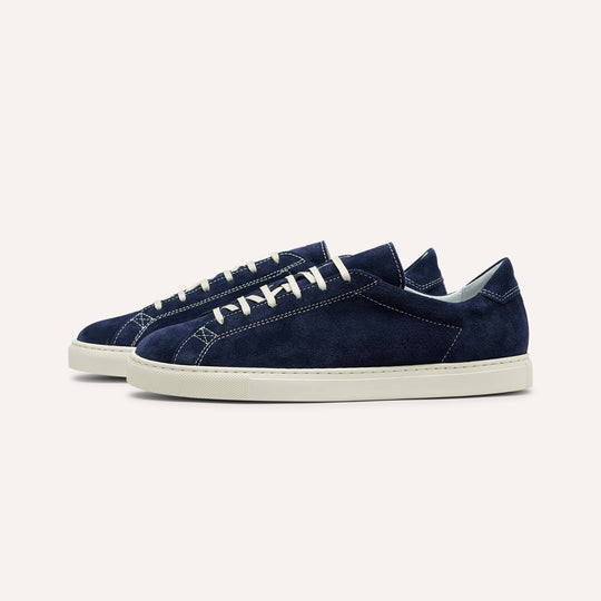 Navy Suede Racquet Sneakers