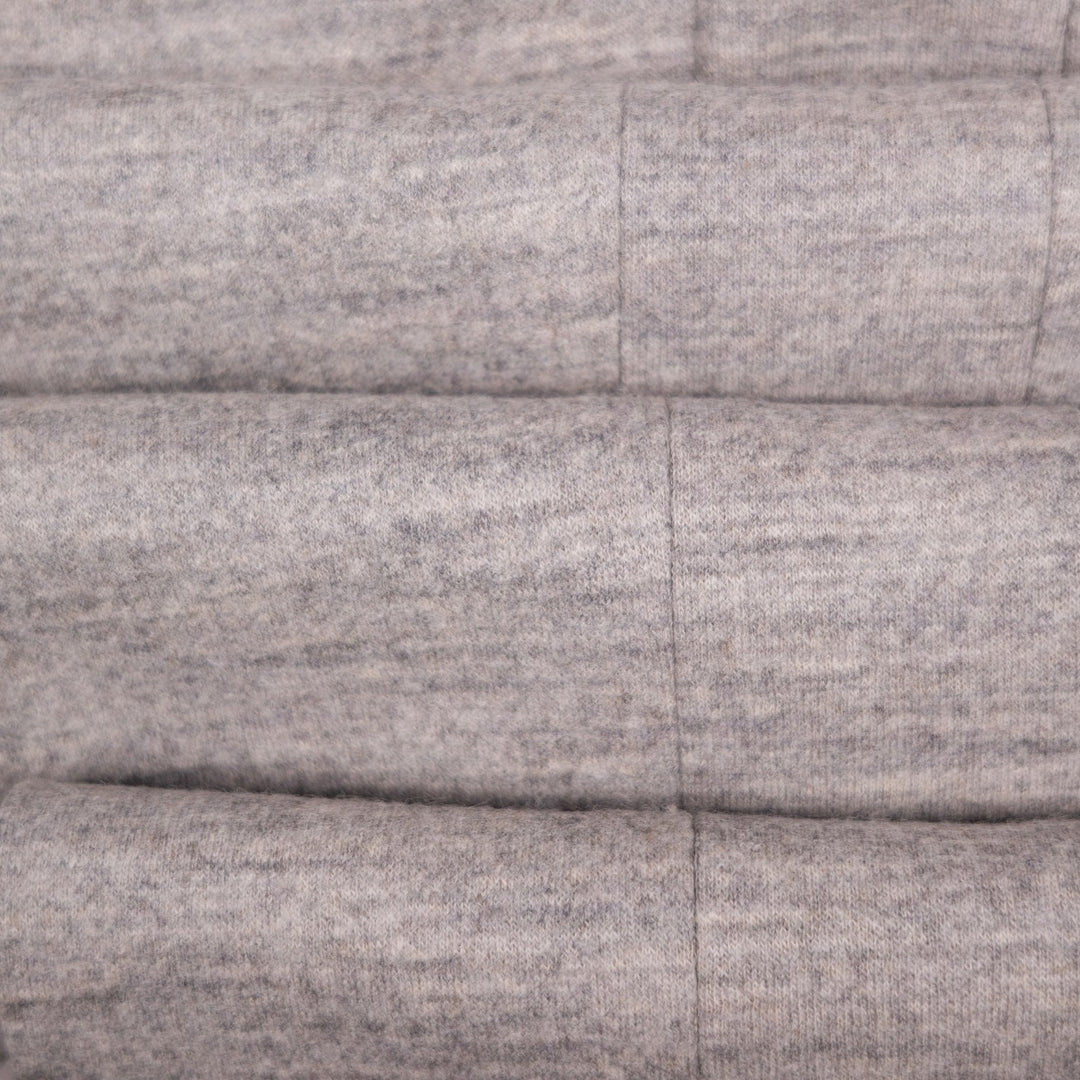 Light Grey Melange Wool Travel Trouser