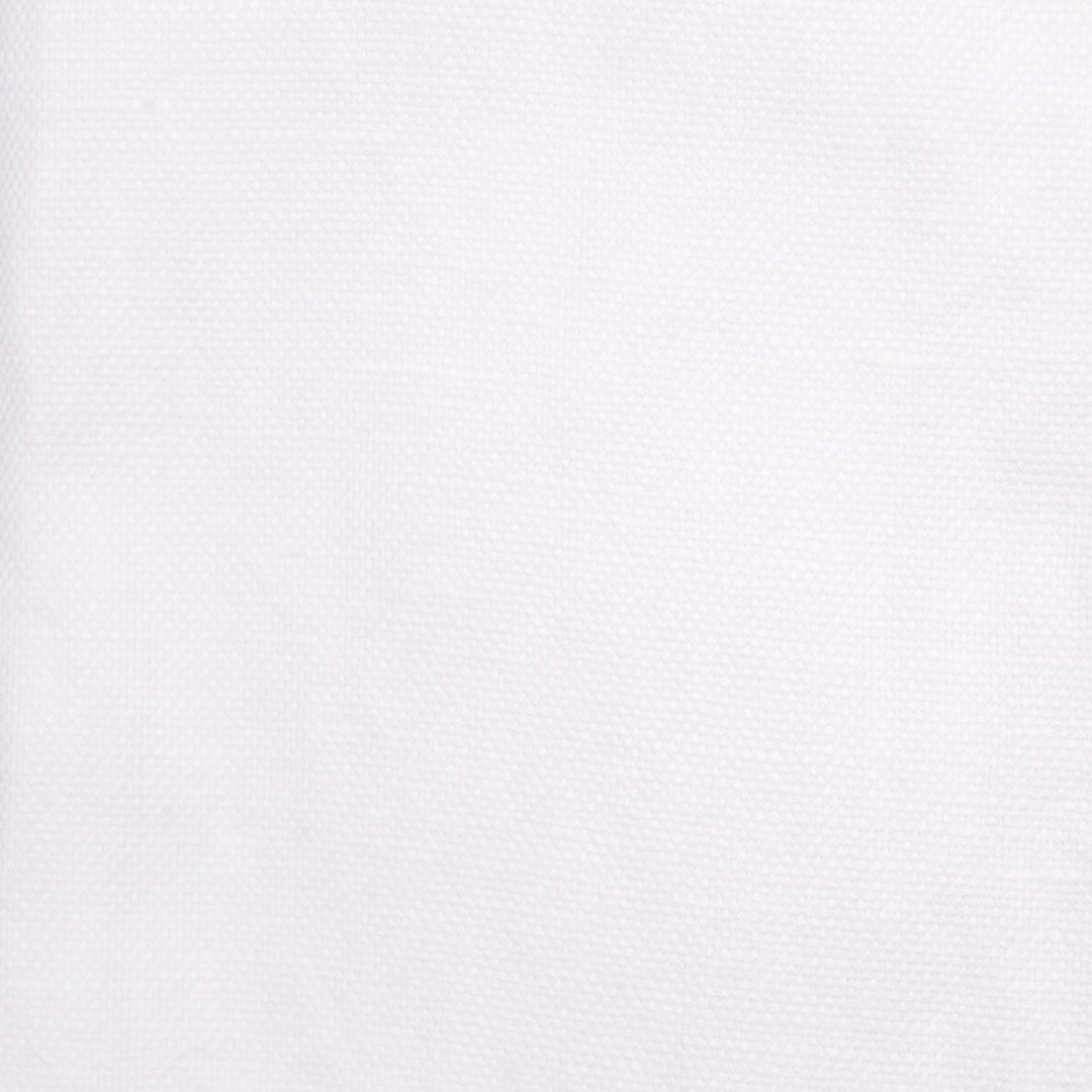 White Cotton Linen Button Down Shirt
