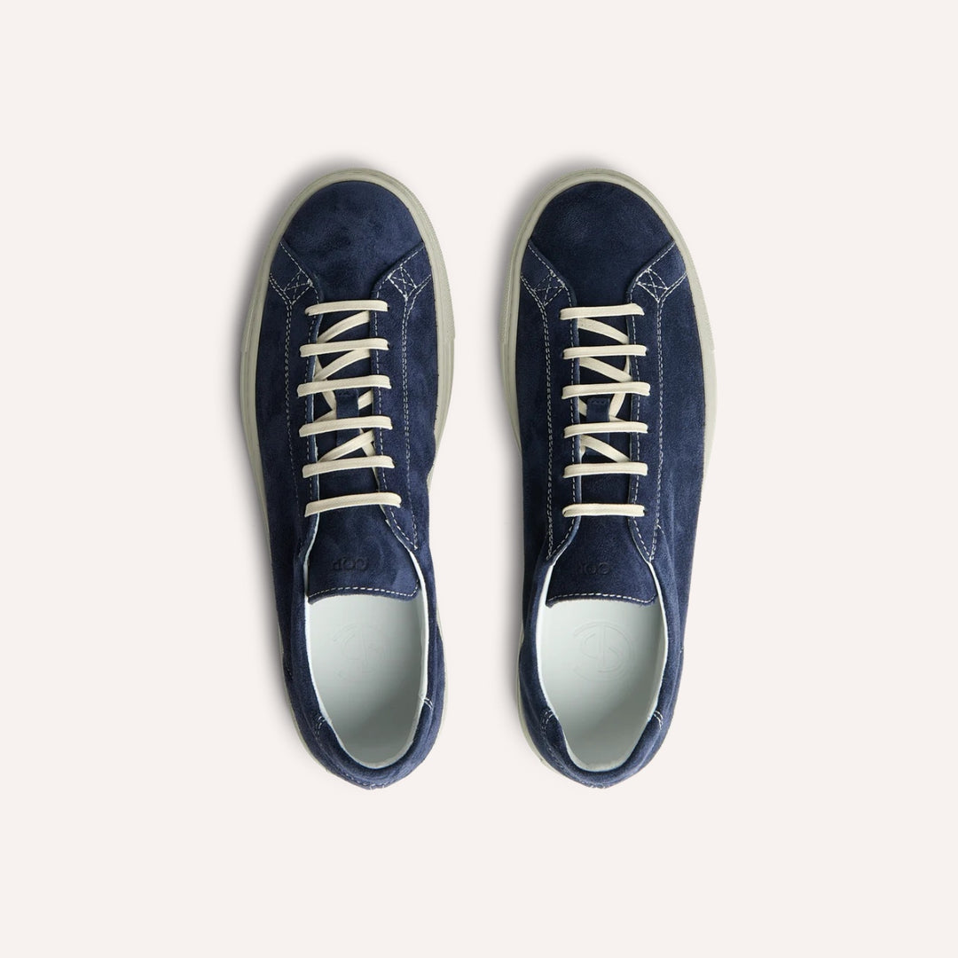 Navy Suede Racquet Sneakers