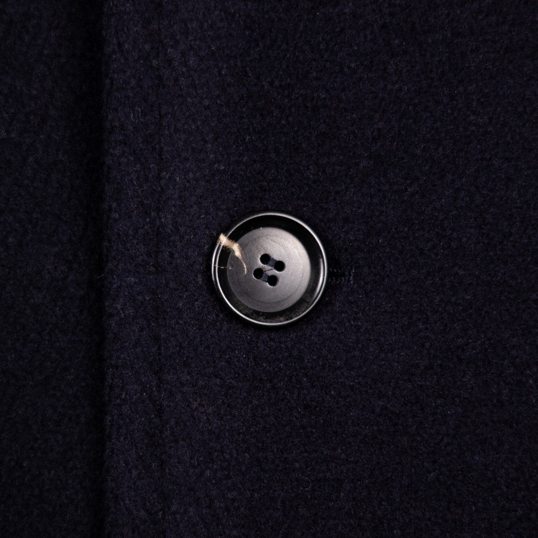 Navy Double Breasted Wool Raglan Peacoat