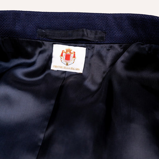 Blue Hopsack Patch Pocket Wool Blazer