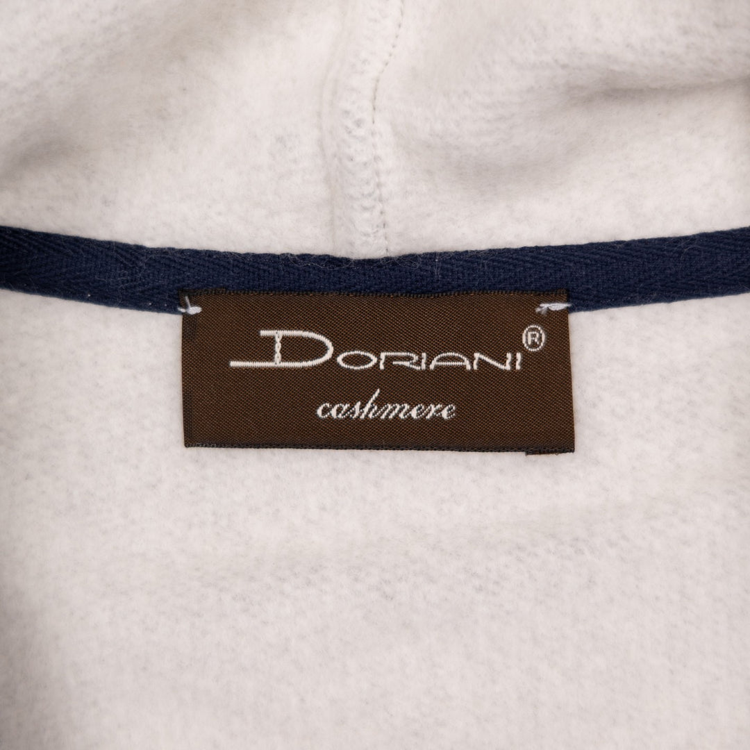 Grey Cotton Cashmere Zip Hoodie