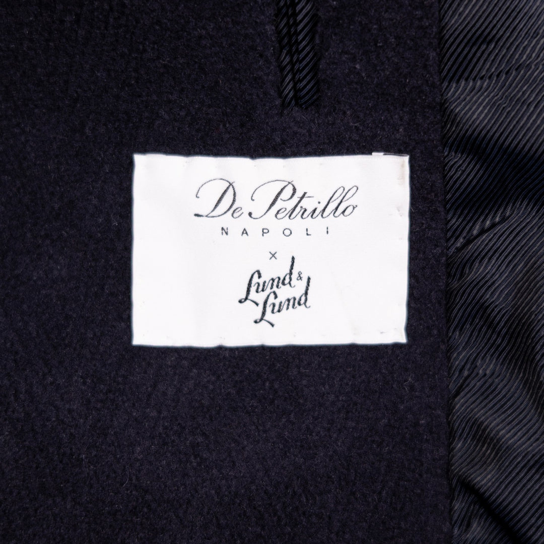 Navy Double Breasted Wool Raglan Peacoat