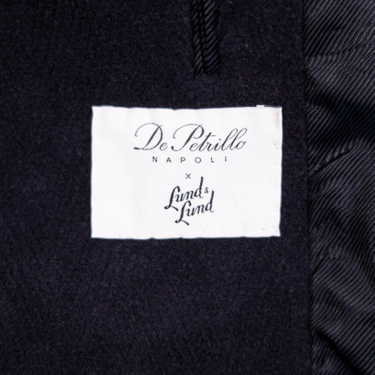 Navy Double Breasted Wool Raglan Peacoat