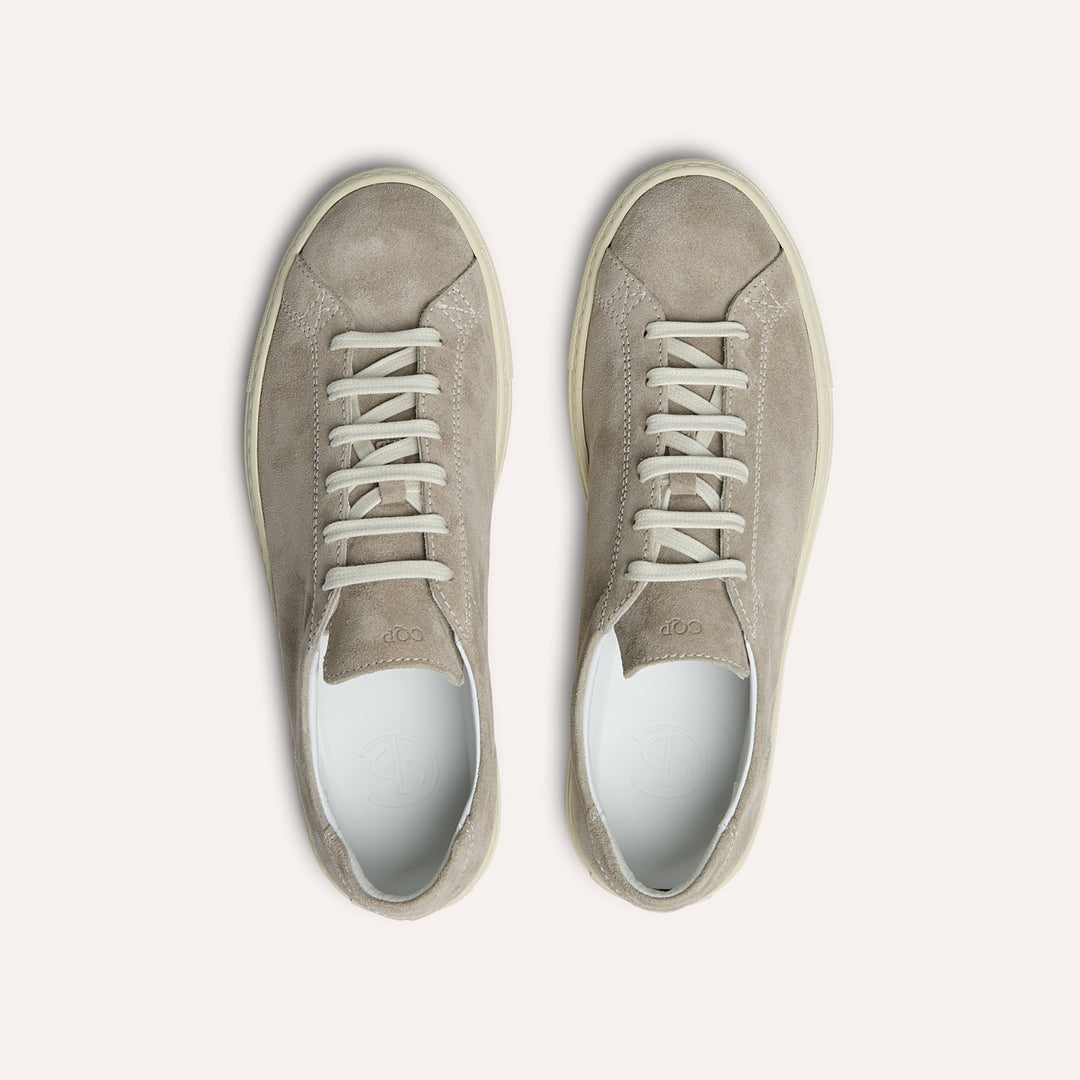 Taupe Suede Racquet Sneakers