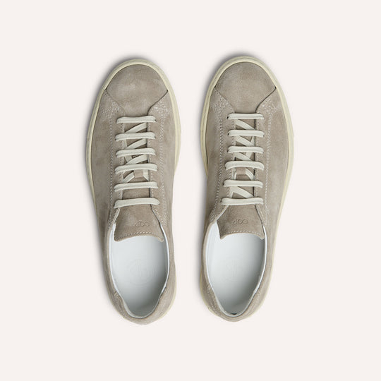 Taupe Suede Racquet Sneakers