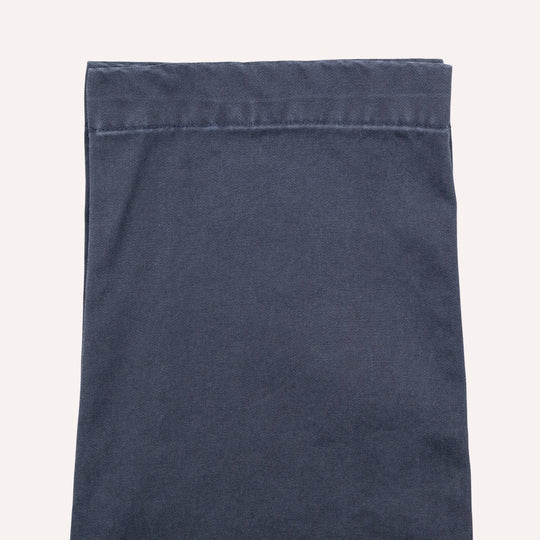 Washed Navy Cotton Chinos - Straight Fit