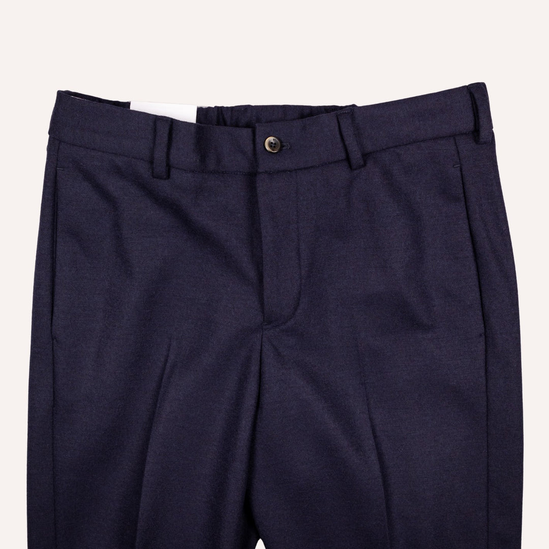 Navy Wool Travel Trouser