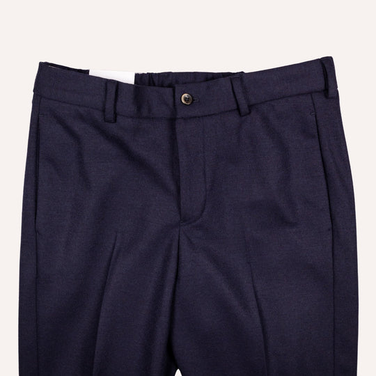 Navy Wool Travel Trouser