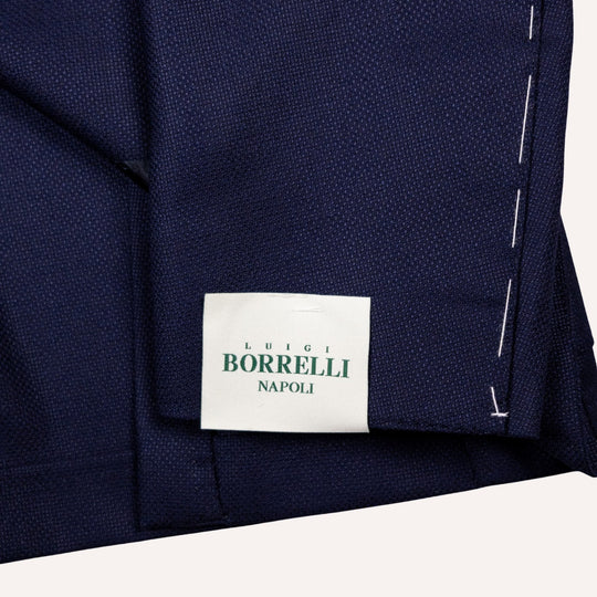 Blue Hopsack Patch Pocket Wool Blazer