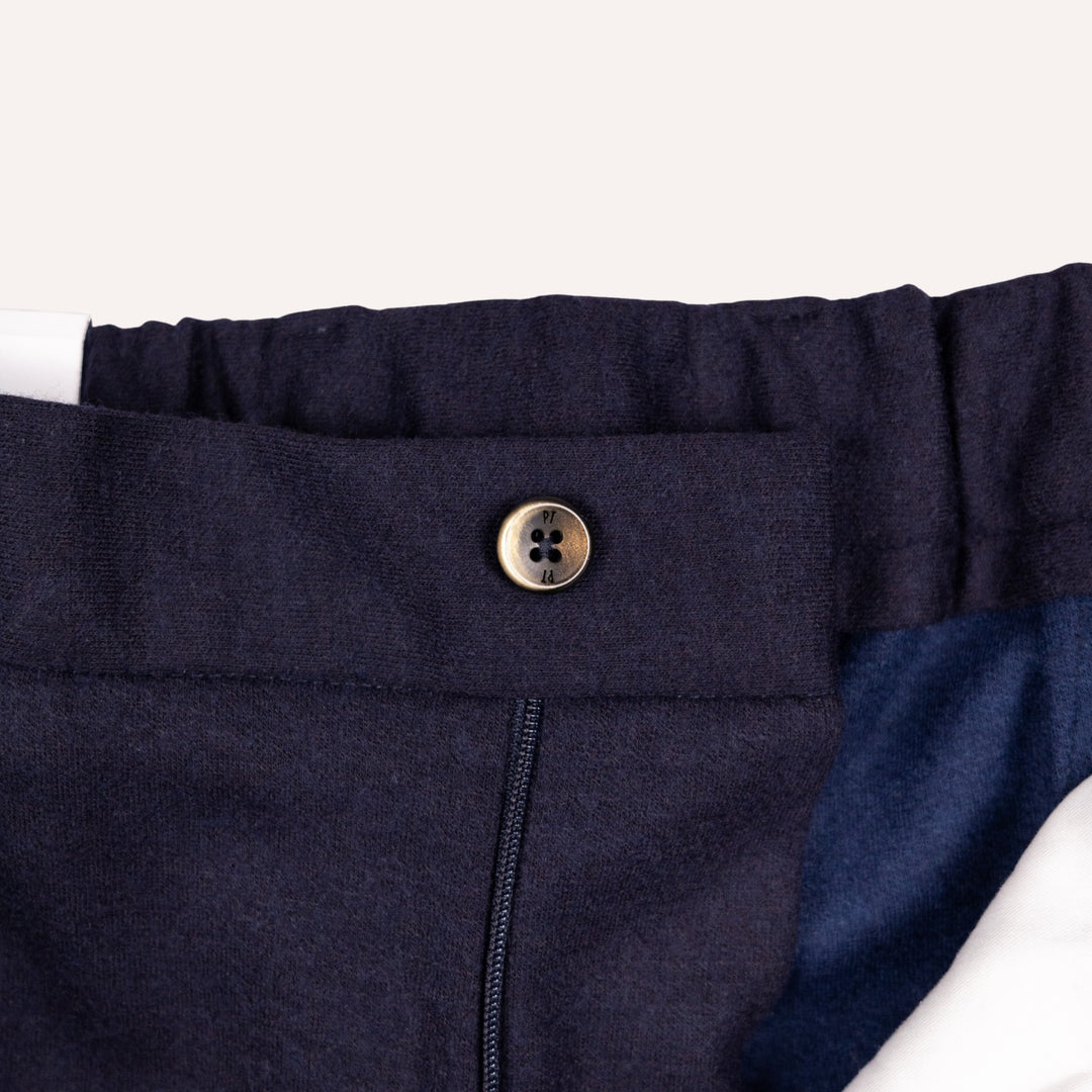 Navy Wool Travel Trouser