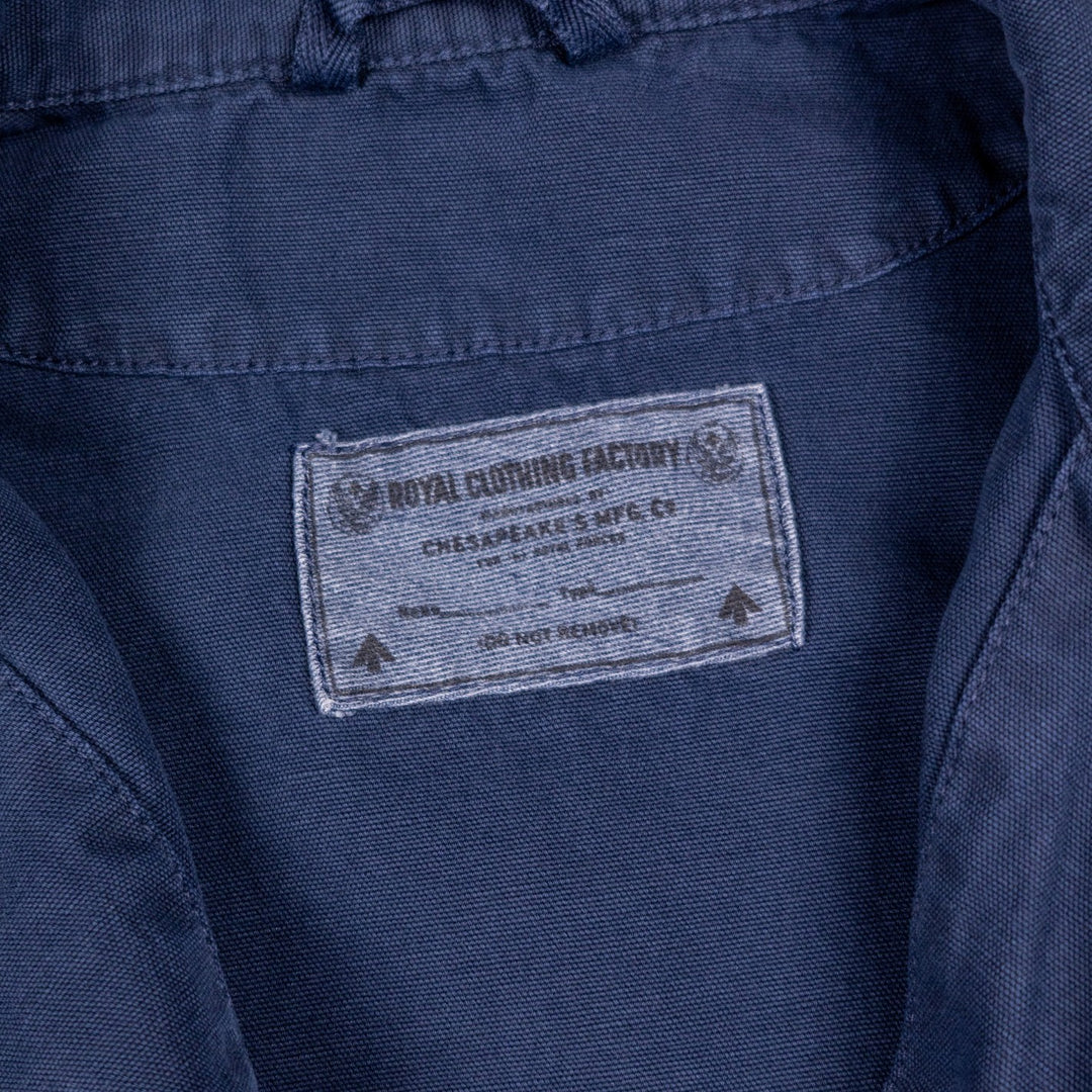Washed Blue Cotton Linen Overshirt