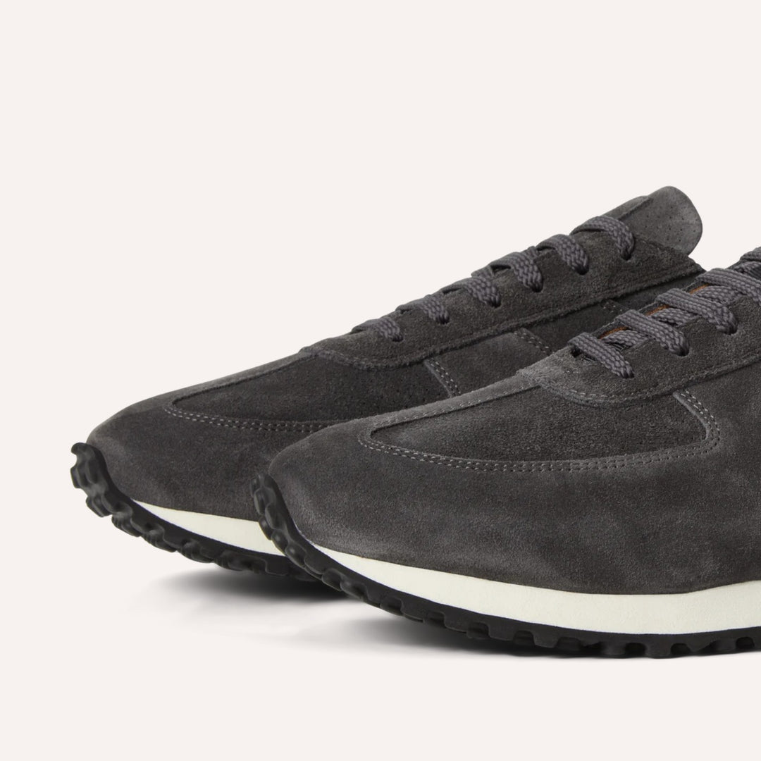 Dark Grey Stride Suede Sneakers