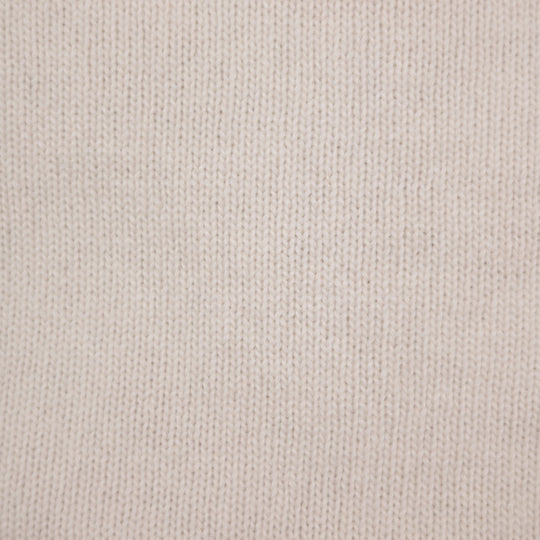 Off White Wool Cashmere Lined Zip Cardigan
