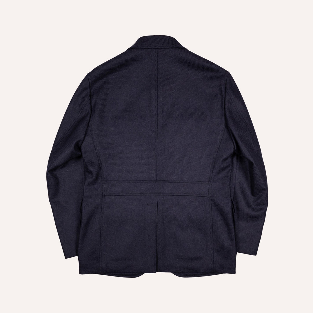 Navy Wool Cashmere Twill Traveller Jacket