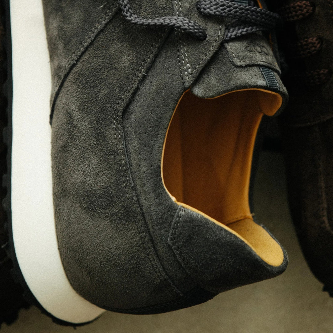 Dark Grey Stride Suede Sneakers