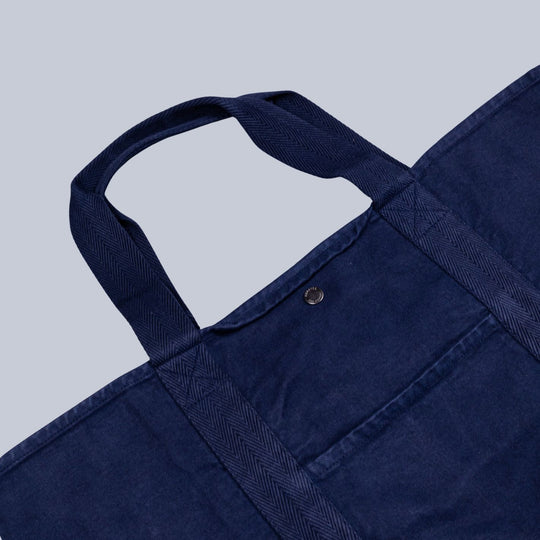 Navy Canvas Large Tote