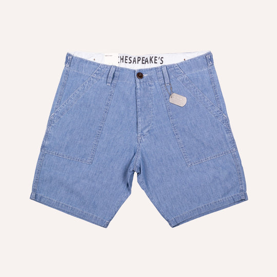 Light Blue Shannon Chambray Shorts
