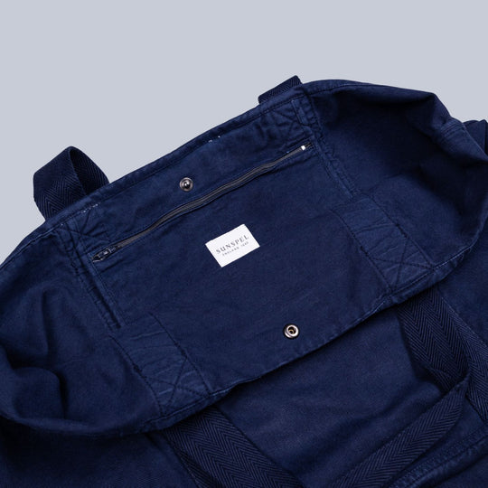 Navy Canvas Large Tote