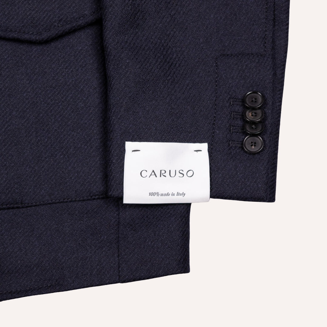 Navy Wool Cashmere Twill Traveller Jacket