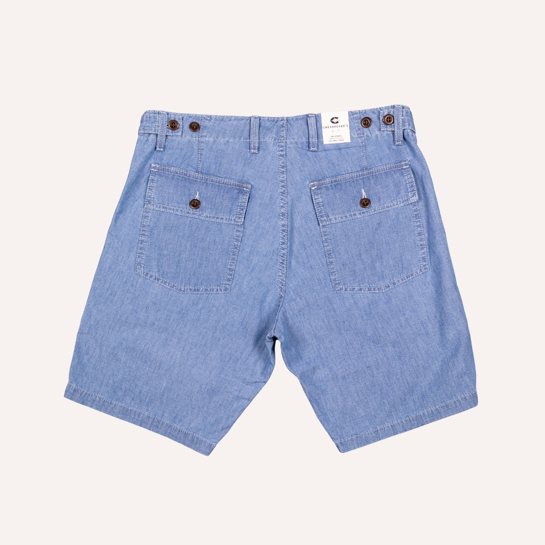 Light Blue Shannon Chambray Shorts