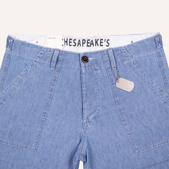 Light Blue Shannon Chambray Shorts