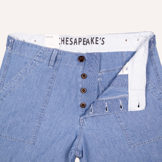 Light Blue Shannon Chambray Shorts
