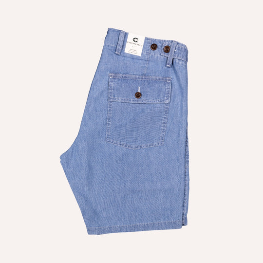 Light Blue Shannon Chambray Shorts