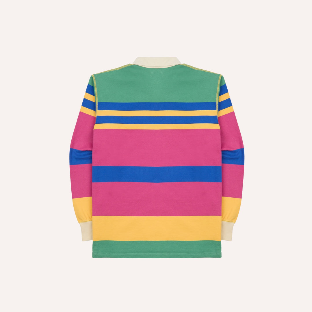 Pink Blue & Mint Pastel Stripe Rugby
