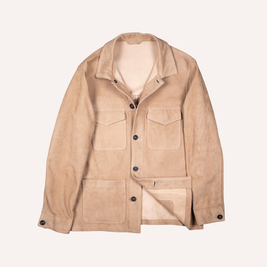 Tan Suede Safari Jacket